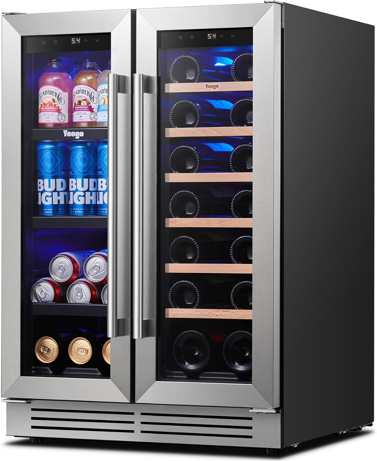 Wine Beer Refrigerator - Yeego 24 Inch Wine and Beverage