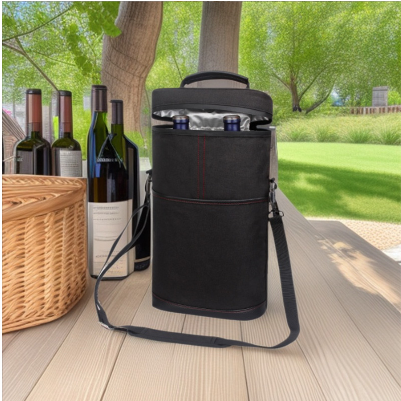 Wine Beer Refrigerator - Portable Outdoor Wine Cooler Bag, Holds