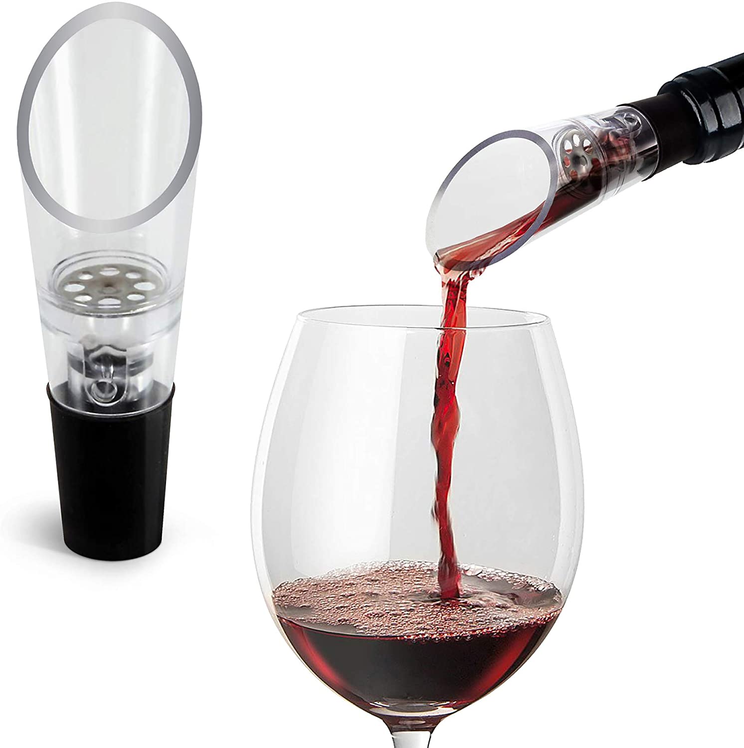 Wine Beer Liquor - Wine Aerator Pourer Decanter Liquor Bottles