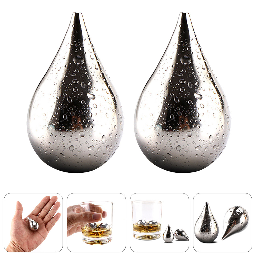 Wine Beer And Spirit - 2Pcs Food Grade Stainless Steel Ice