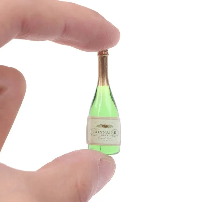 Wine Beer Liquor - 2Pcs Dollhouse Mini Transparent Glass Champagne