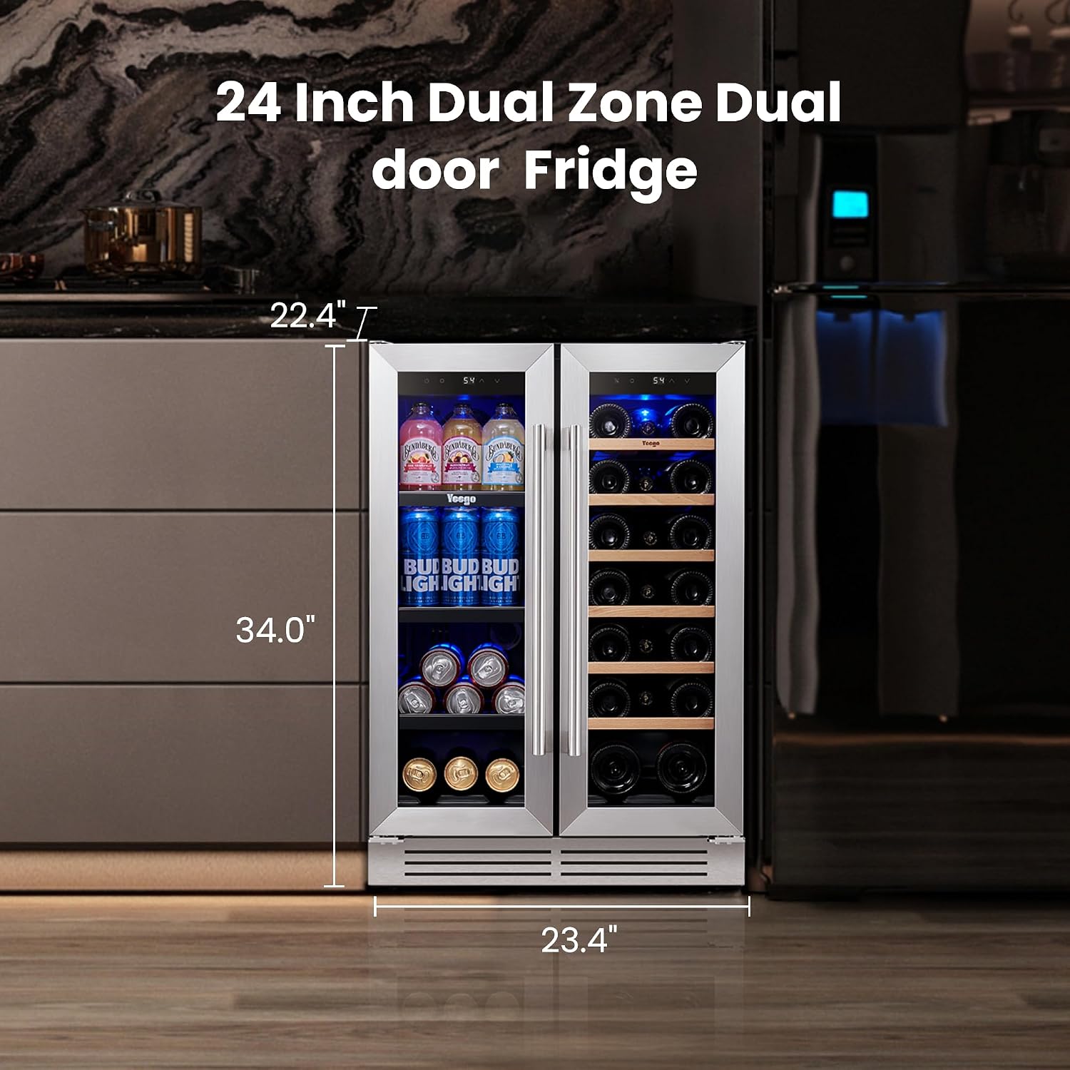 Yeego 24 Inch Wine and Beverag - đánh giá và giá Wine Beer Refrigerator