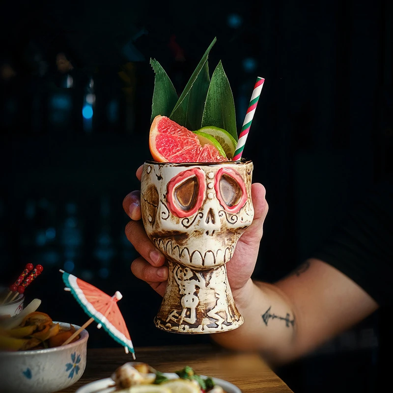 Halloween Skull Ceramic Mug -  - đánh giá và giá Wine Mix With Beer