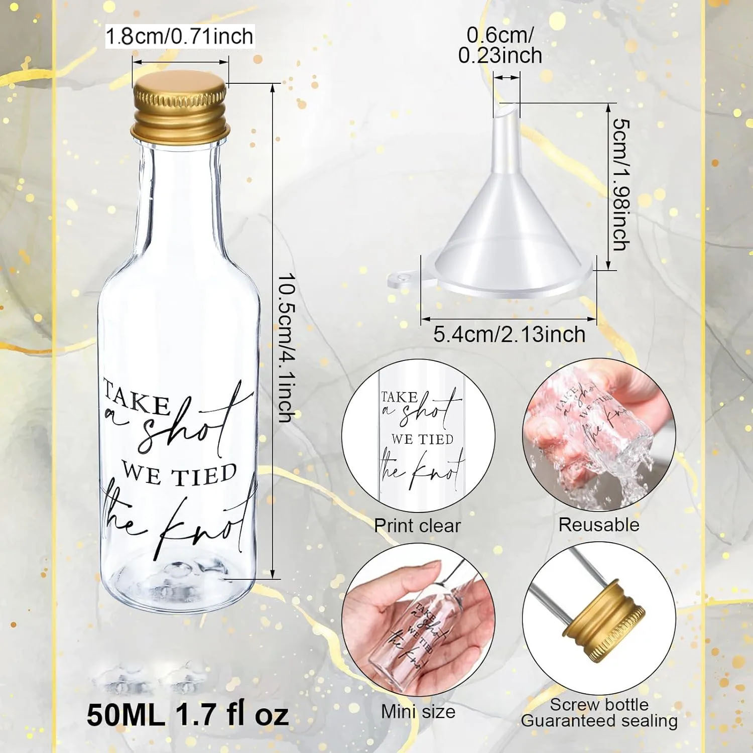 50ml 1.7oz Mini Liquor Bottles - đánh giá và giá Wine Beer Liquor