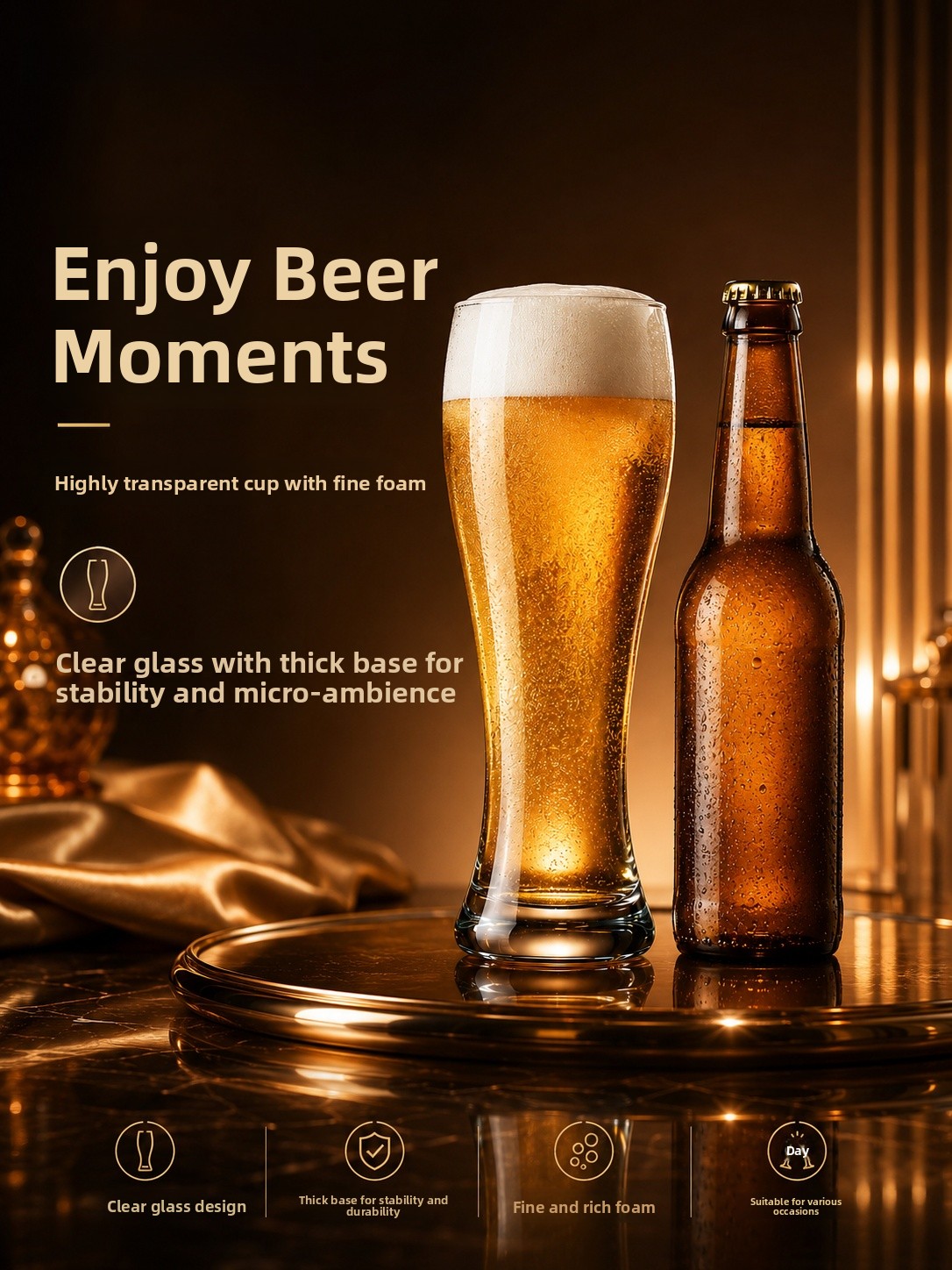Large Capacity Beer Glass Crys - đánh giá và giá Craft Beer & Wine U-