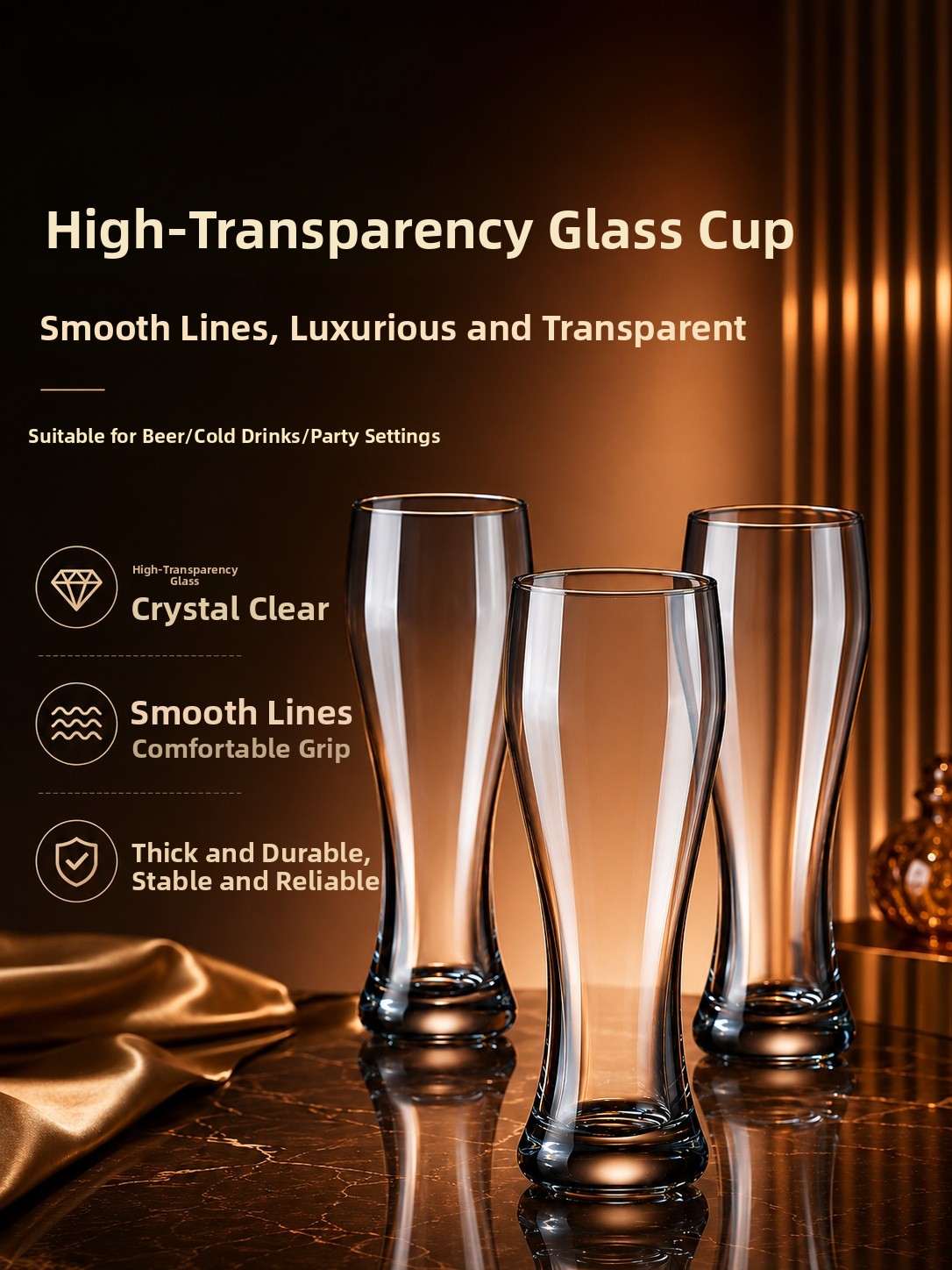 Large Capacity Beer Glass Crys - đánh giá và giá Craft Beer & Wine U-