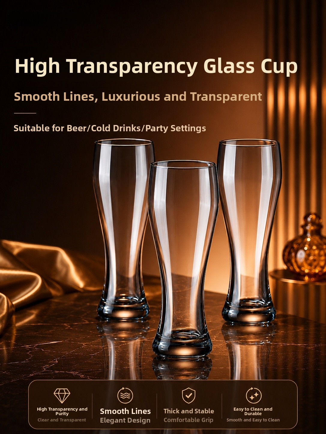 Large Capacity Beer Glass Crys - đánh giá và giá Craft Beer & Wine U-