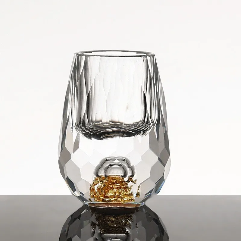 Gold foil small wine glass win - đánh giá và giá Wine Glass Set Crystal