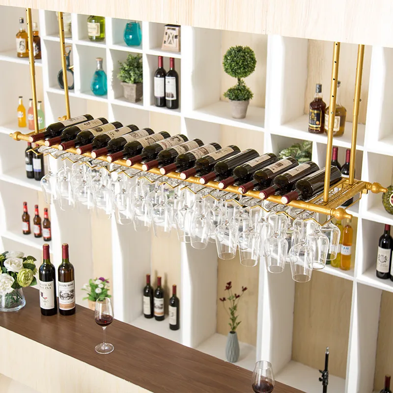 Vintage Bronzed Sắt Đúc Kim Lo - đánh giá và giá Wine Rack Wall Mount