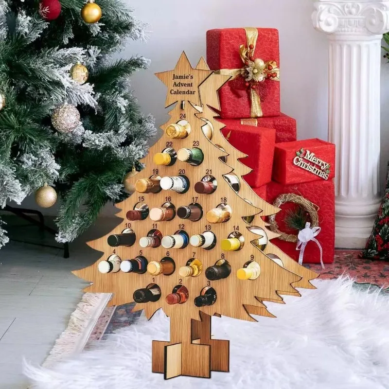 Christmas Tree Wooden Wine Rac - đánh giá và giá Craft Beer & Wine U-
